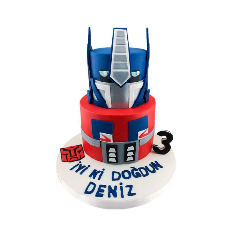 Robot Araba Doğum Günü Pastası