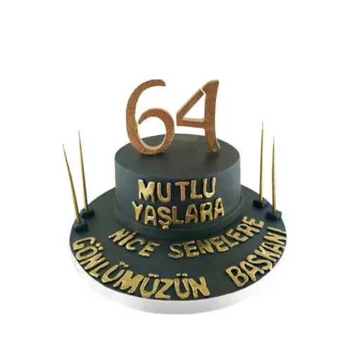 Altın Rakamlı Doğum Günü Pastası