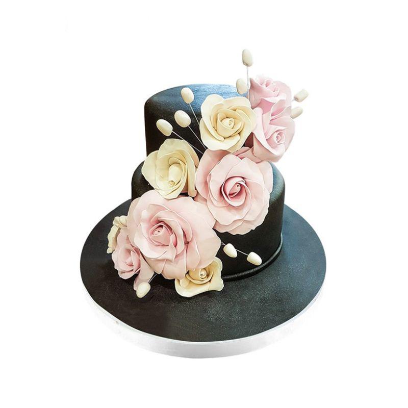 Siyah Zerafet Nişan Pastası