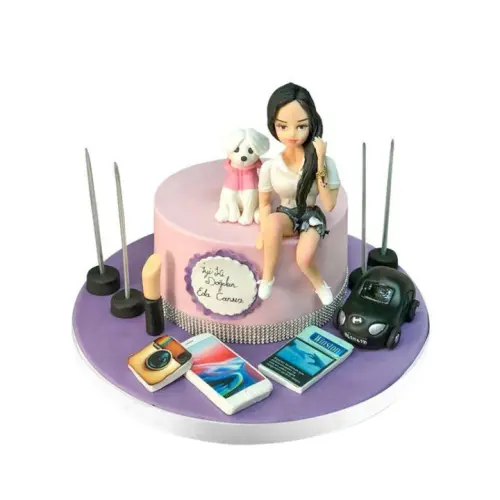 Genç Kız Doğum Günü Pastası