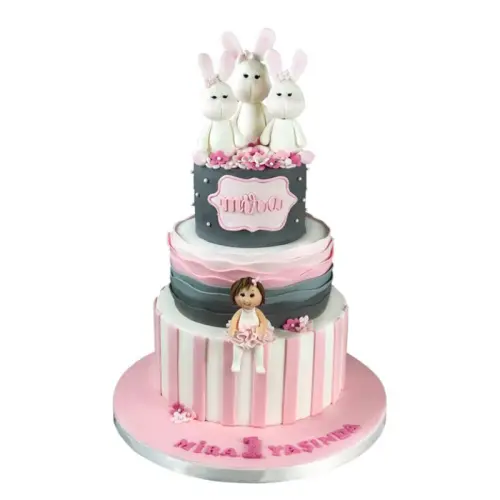 Tavşan Konseptli Doğum Günü Pastası
