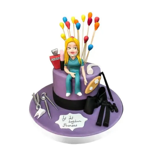 Kadın Diş Doktoru Doğum Günü Pastası