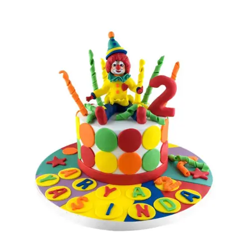 Eğlenceli Palyaço Doğum Günü Pastası