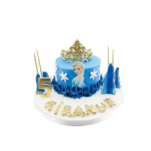 Rakamlı Kar Prensesi Doğum Günü Pastası