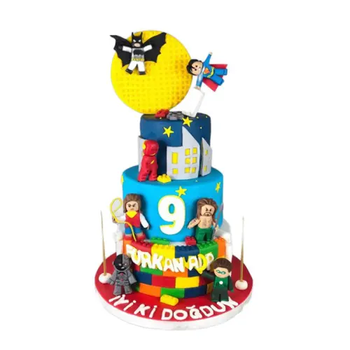 Brick Süper Kahramanlar Pastası