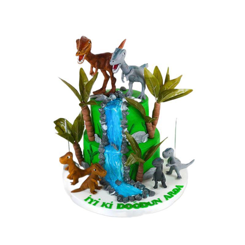 Dinazor Konseptli Doğum Günü Pastası