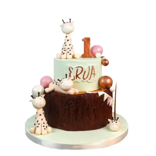 Zürafa Konseptli Doğum Günü Pastası