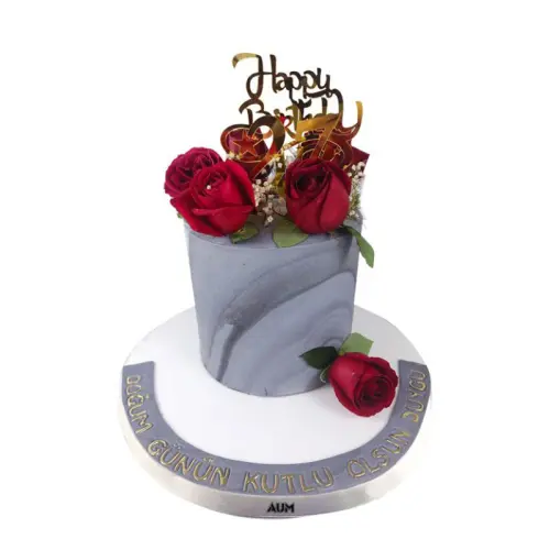 Güllü Doğum Günü Pastası
