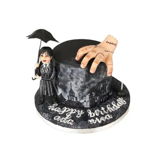 Wednesday Figürlü Doğum Günü Pastası