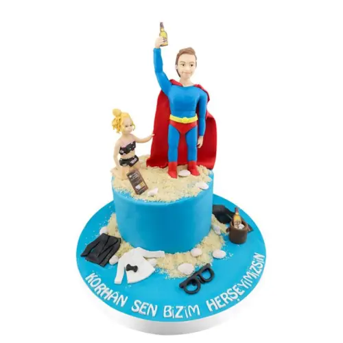 Süper Adam Yetişkin Pastası