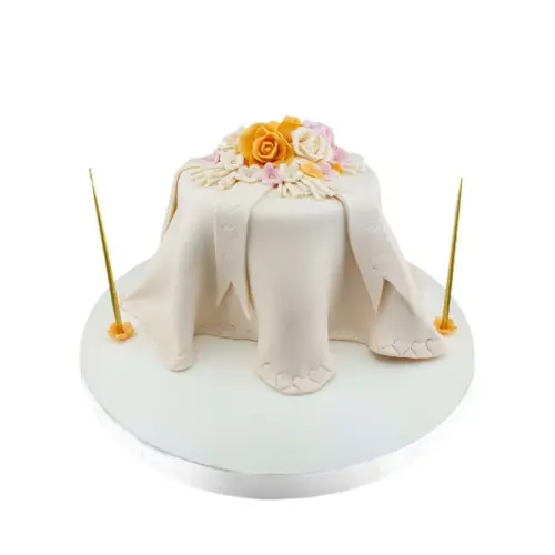 Renkli Çiçekler Sevgili Pastası