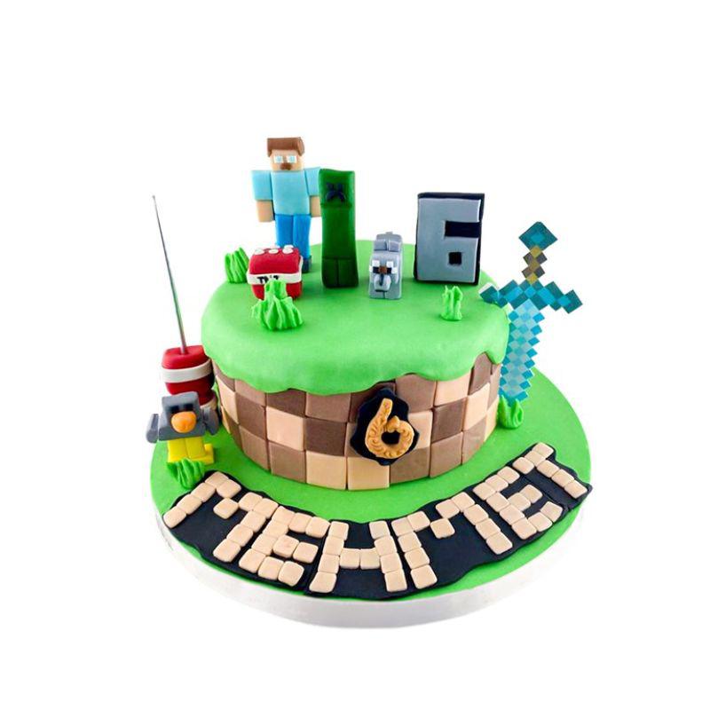 Rakamlı Oyun Karakteri Doğum Günü Pastası