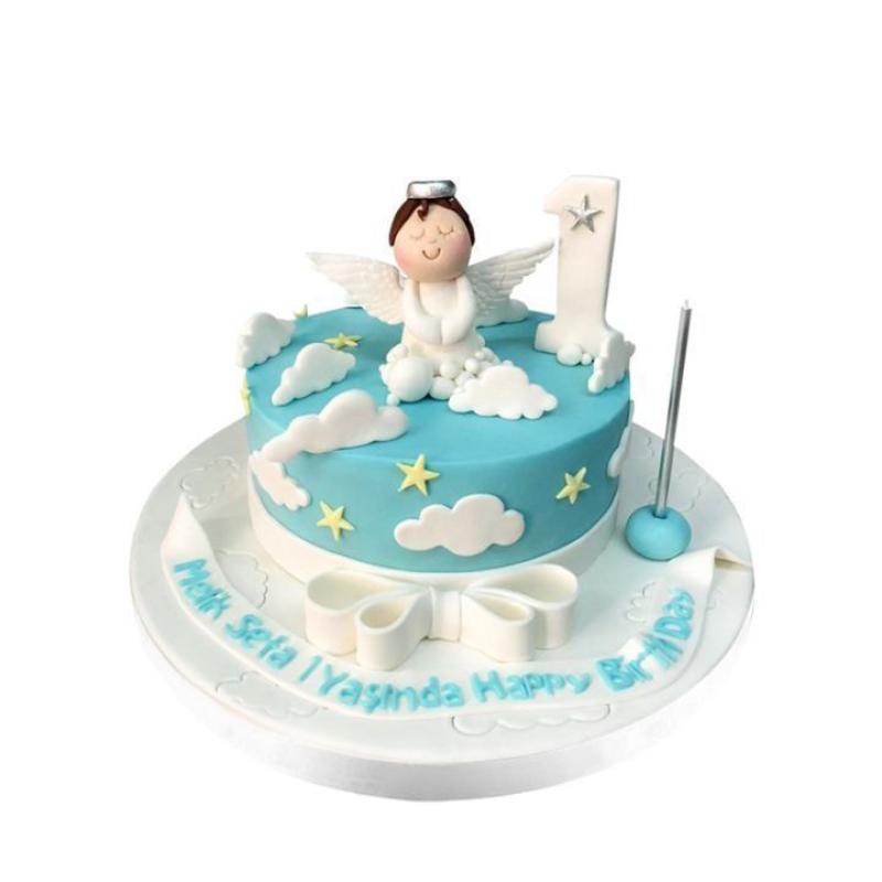 Melek Erkek Doğum Günü Pastası