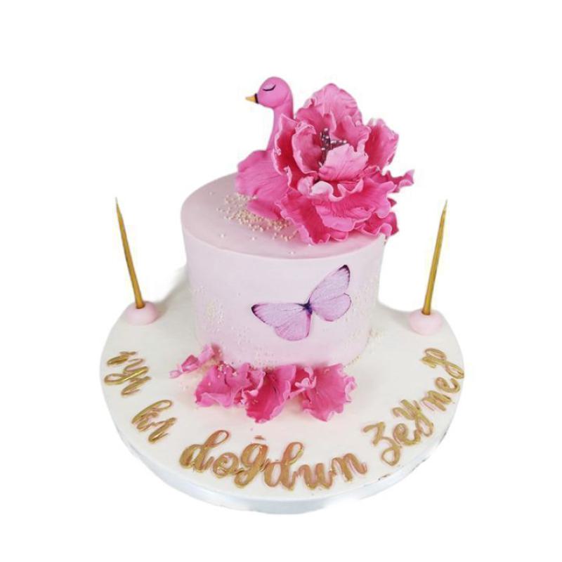 Flamingo Konseptli Doğum Günü Pastası