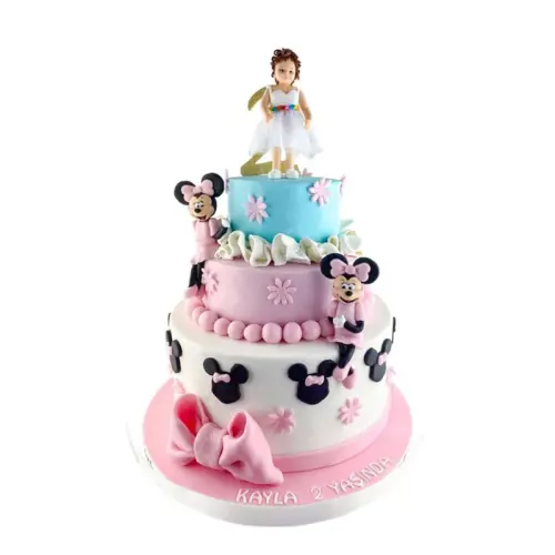 Figürlü Mini Mouse Doğum Günü Pastası