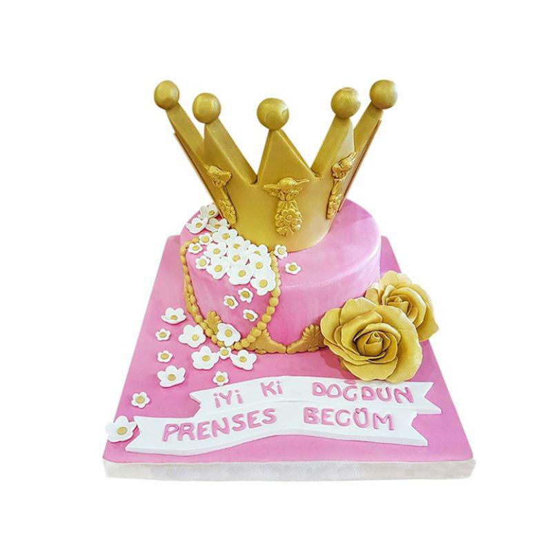 Taçlı Prenses Doğum Günü Pastası