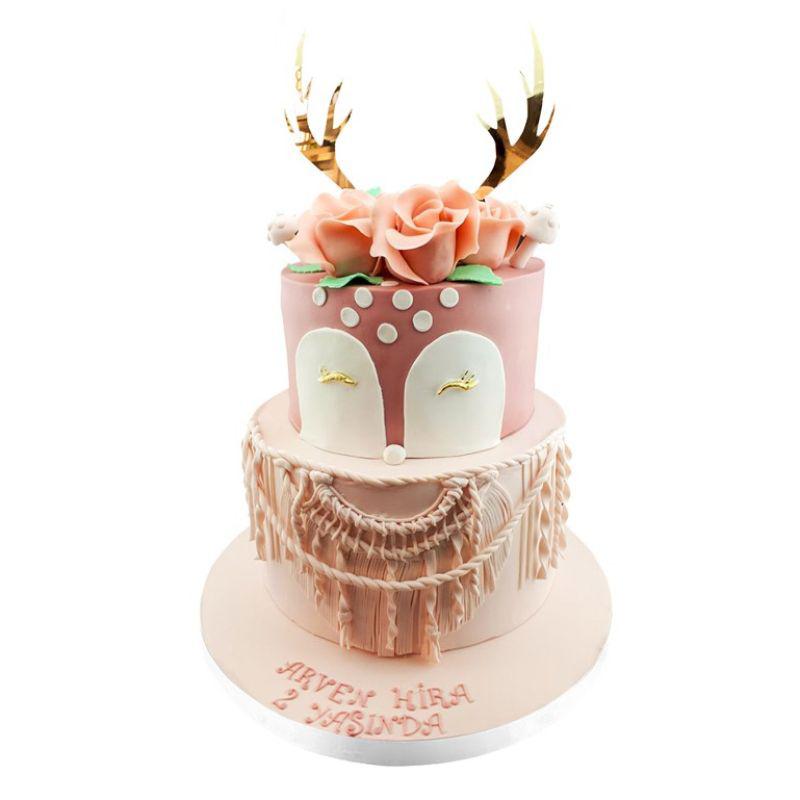 İki Katlı 2 Yaş Günü Pastası