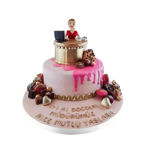 Figürlü Muhasebe Müdürü Butik Pasta