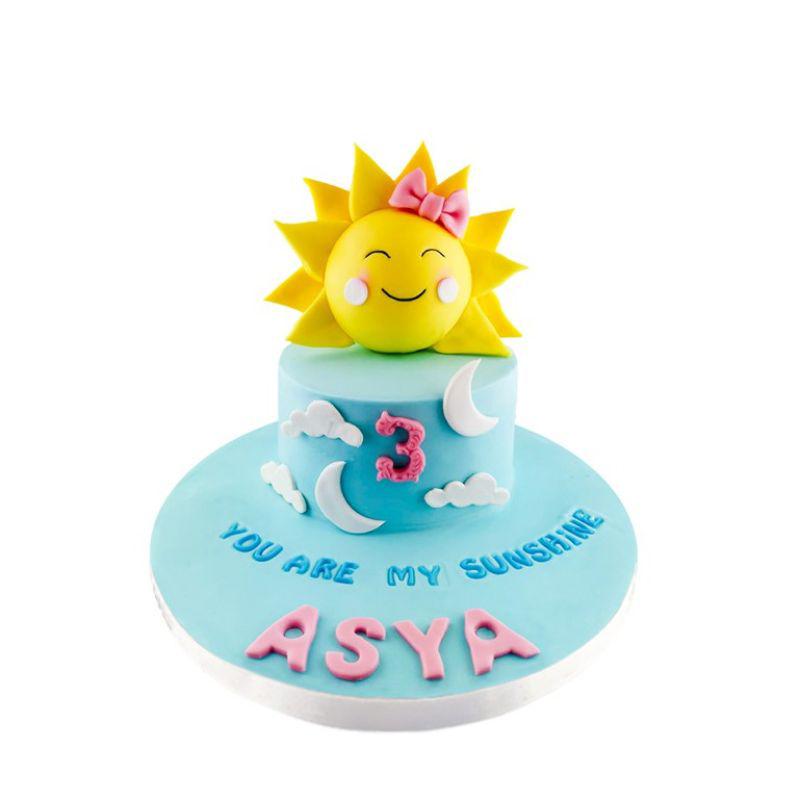 Güneş Temalı Doğum Günü Pastası