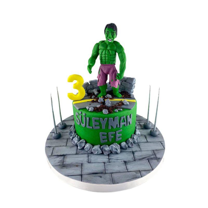 Figürlü Hulk Doğum Günü Pastası