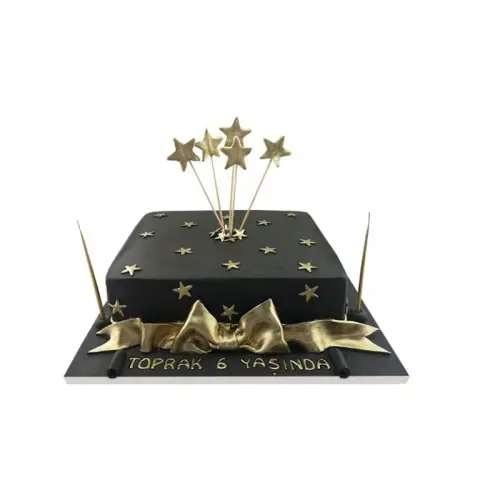 Altın Yıldızlar Doğum Günü Pastası