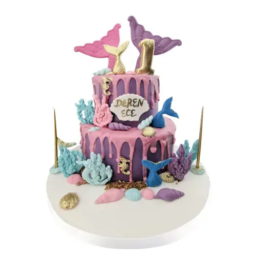 Deniz Kızı Temalı Doğum Günü Pastası
