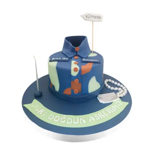 Asker Temalı Doğum Günü Pastası