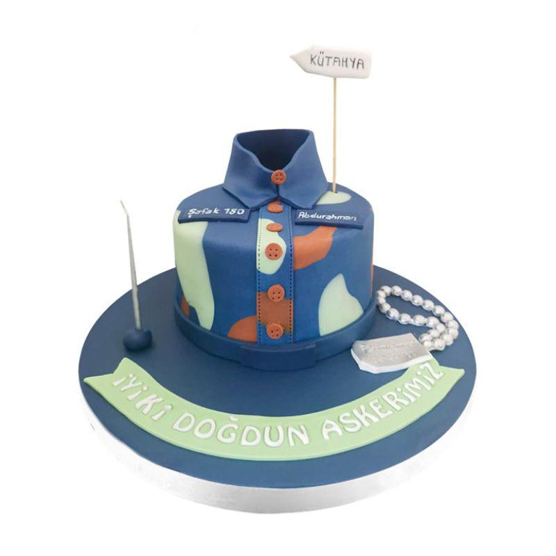 Asker Temalı Doğum Günü Pastası