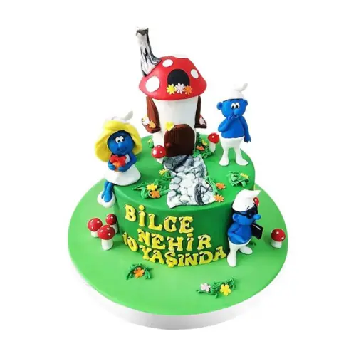 Mavi Dostlar Doğum Günü Pastası