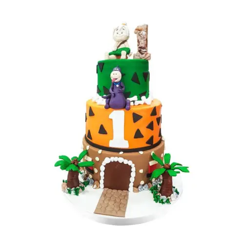 Taş Devri Dinazor Doğum Günü Pastası