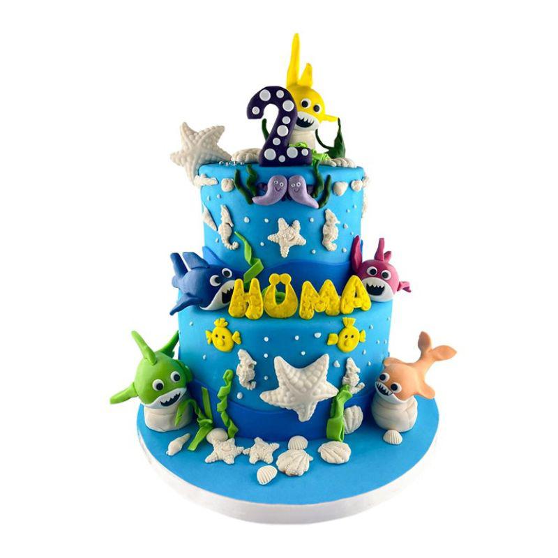 Rakamlı Deniz Canlıları Butik Pasta