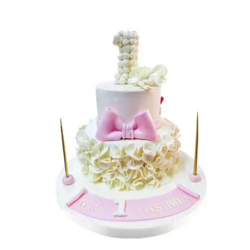1 Yaş Günü Doğum Günü Pastası