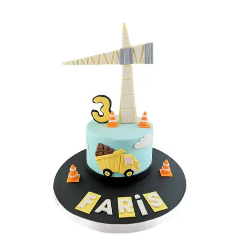 İnşaat Temalı Doğum Günü Pastası