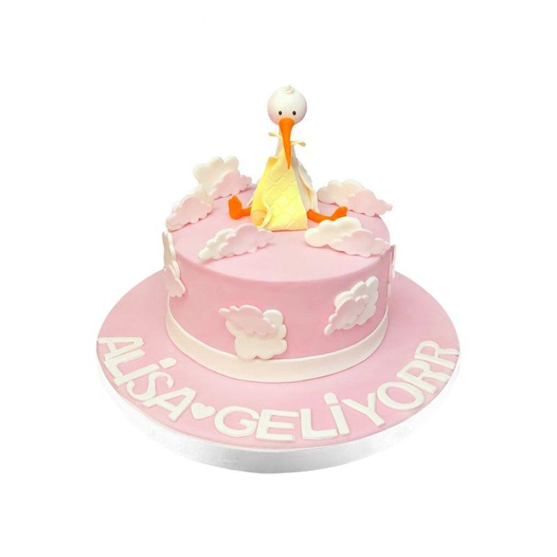 Hoşgeldin Bebek Kız Bebek Pastası