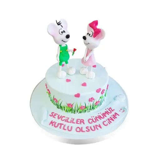 Sevimli Fareler Sevgili Pastası