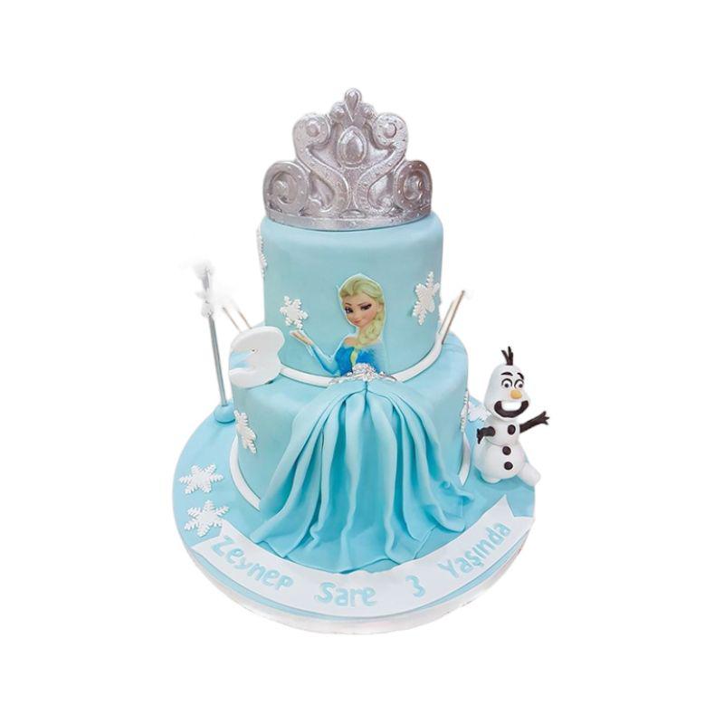 Elsa Kar Prensesi ve Karlar Dünyası Pastası