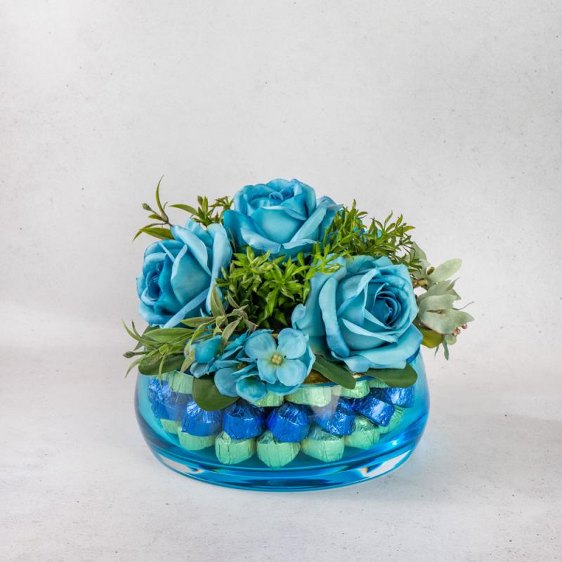 Mavi Güller Kase Çikolata