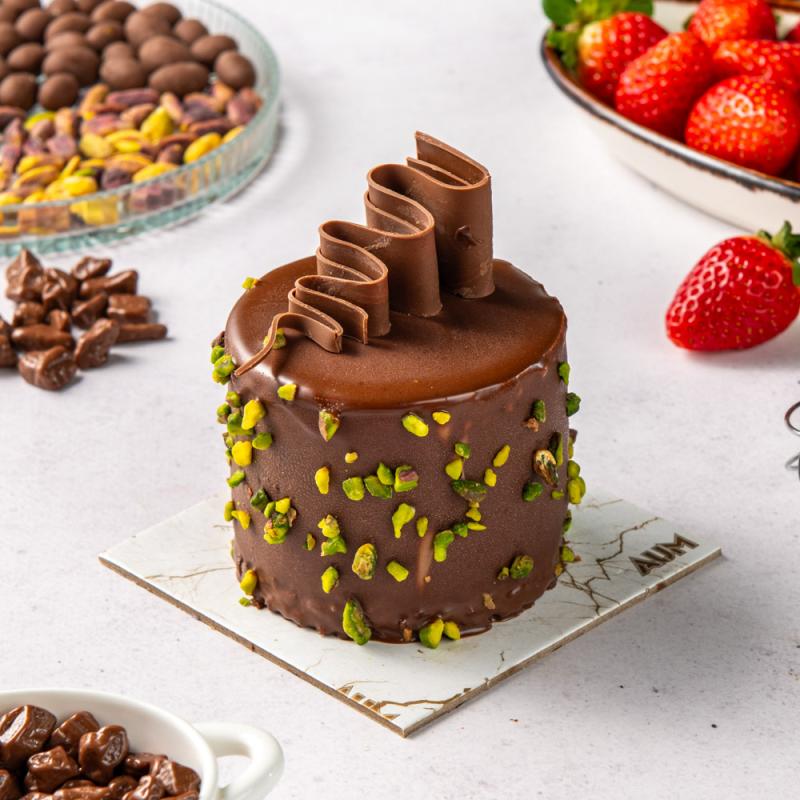 Fıstıklı Çikolatalı Tek Pasta