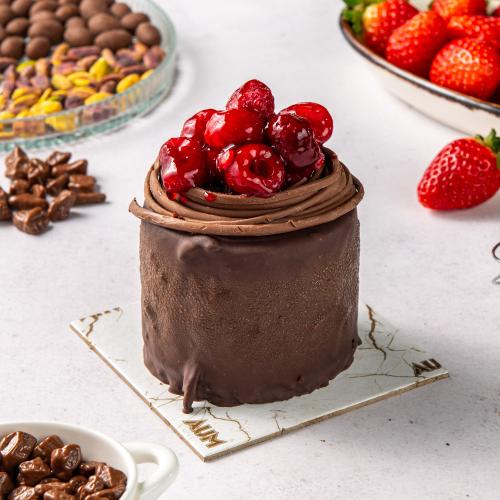 Frambuazlı Çikolatalı Tek Pasta