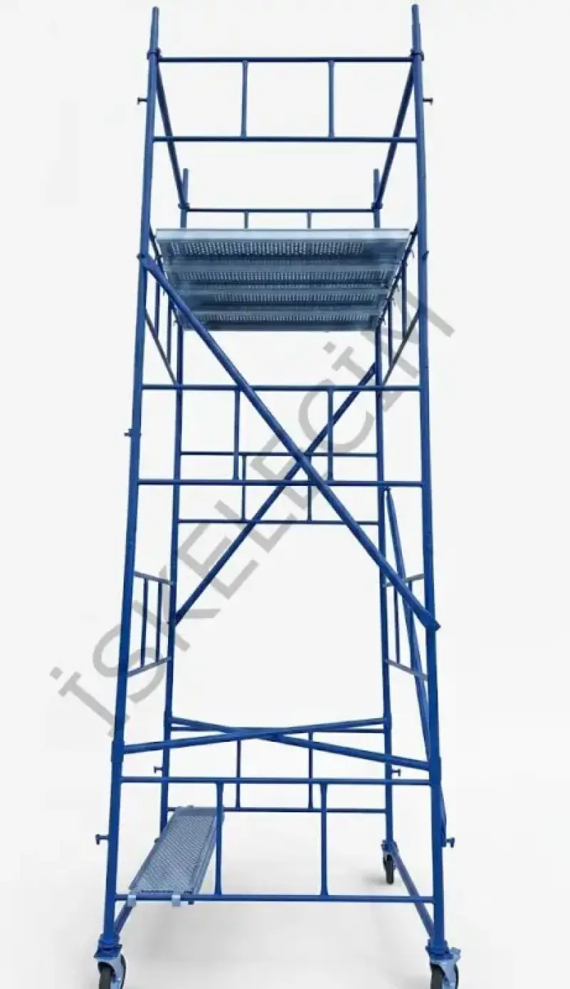 Mobil tekerlekli iş iskelesi 1,5mtx1,5mtx3,30 mt 4 mt